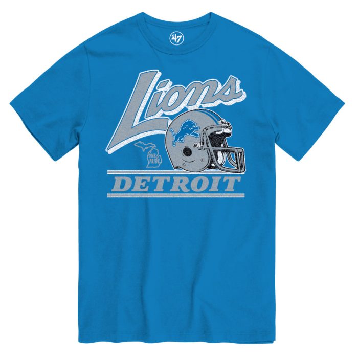 47 brand mens nfl detroit lions fly by t shirt