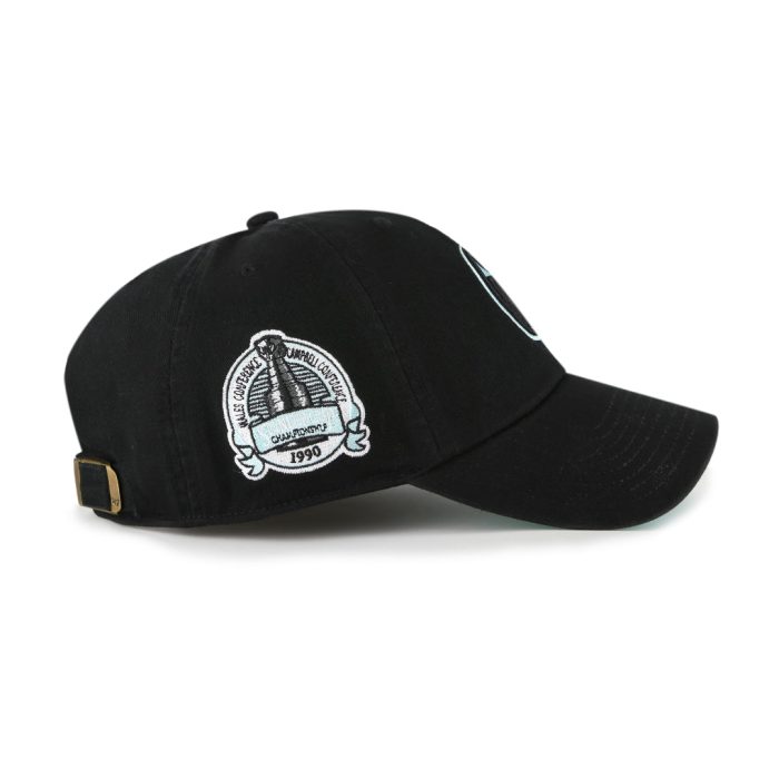47 brand mens nhl edmonton oilers black mint clean up hat 2