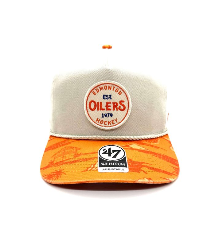 47 brand mens nhl edmonton oilers fiji rope hitch hat khaki orange 1