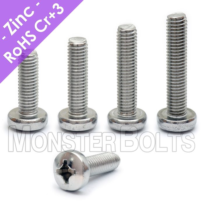 Pan Head Machine Screw Zinc scaled