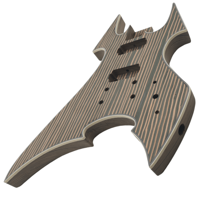 SOB RZEC 1 6 ZebrawoodSOBBassKitwithEbonyFretboard