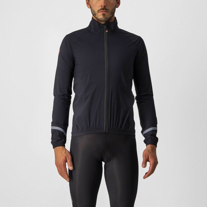 Shop Castelli Emergency 2 Rain Cycling Bike Jacket Light Black Edmonton Canada