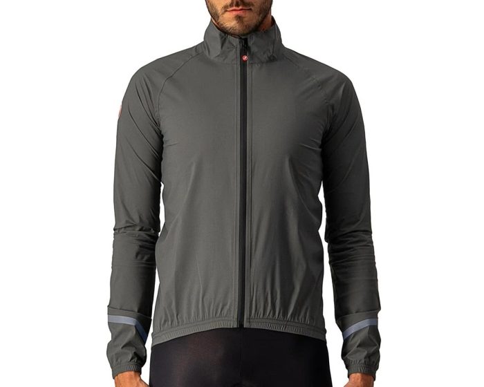 Shop Castelli Mens Emergency 2 Cycling Bike Rain Jacket Military Green Edmonton CAnada