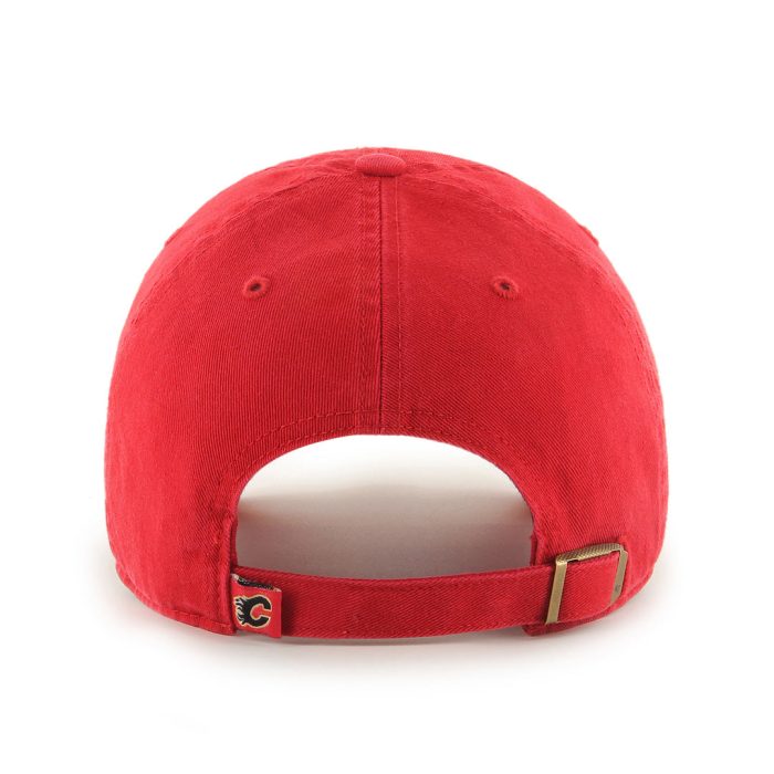 Shop 47 Brand Men s NHL Calgary Flames Clean Up Cap Red Edmonton Canada 2