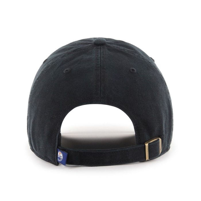 Shop 47 Brand Men s NHL Edmonton Oilers Black Tonal Clean Up Cap Hat Edmonton Canada 2