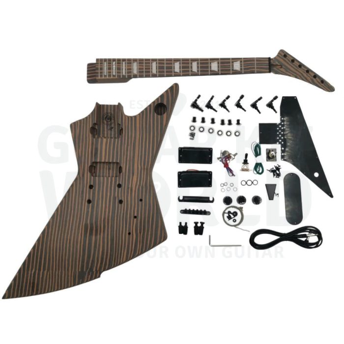 ZebrawoodEXP styleGuitarKitwithBlackPickguard 1