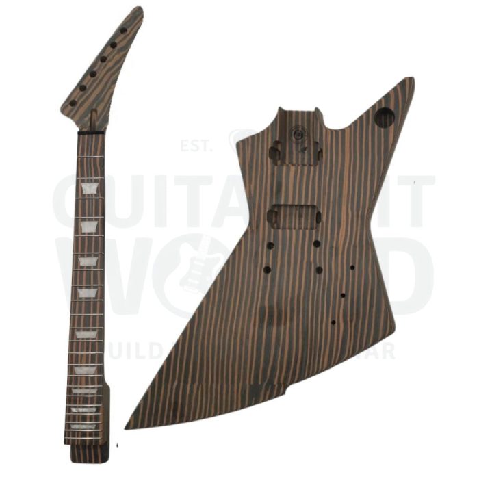 ZebrawoodEXP styleGuitarKitwithBlackPickguard 4