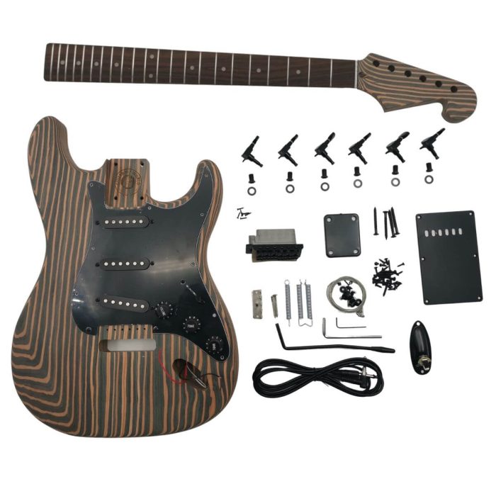 Zebrawood ST style body Guitar Kit 1