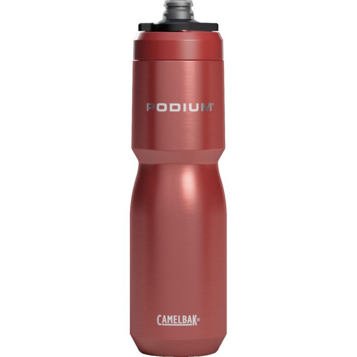 camelbak podium vacuum insulated steel bike water bottle sierra red
