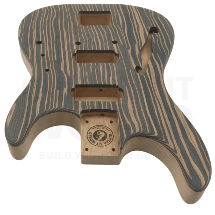 semi hollow st style guitar kit w alder body zebra body top 301584